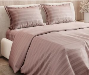 Страйп сатин Каштан 3-3